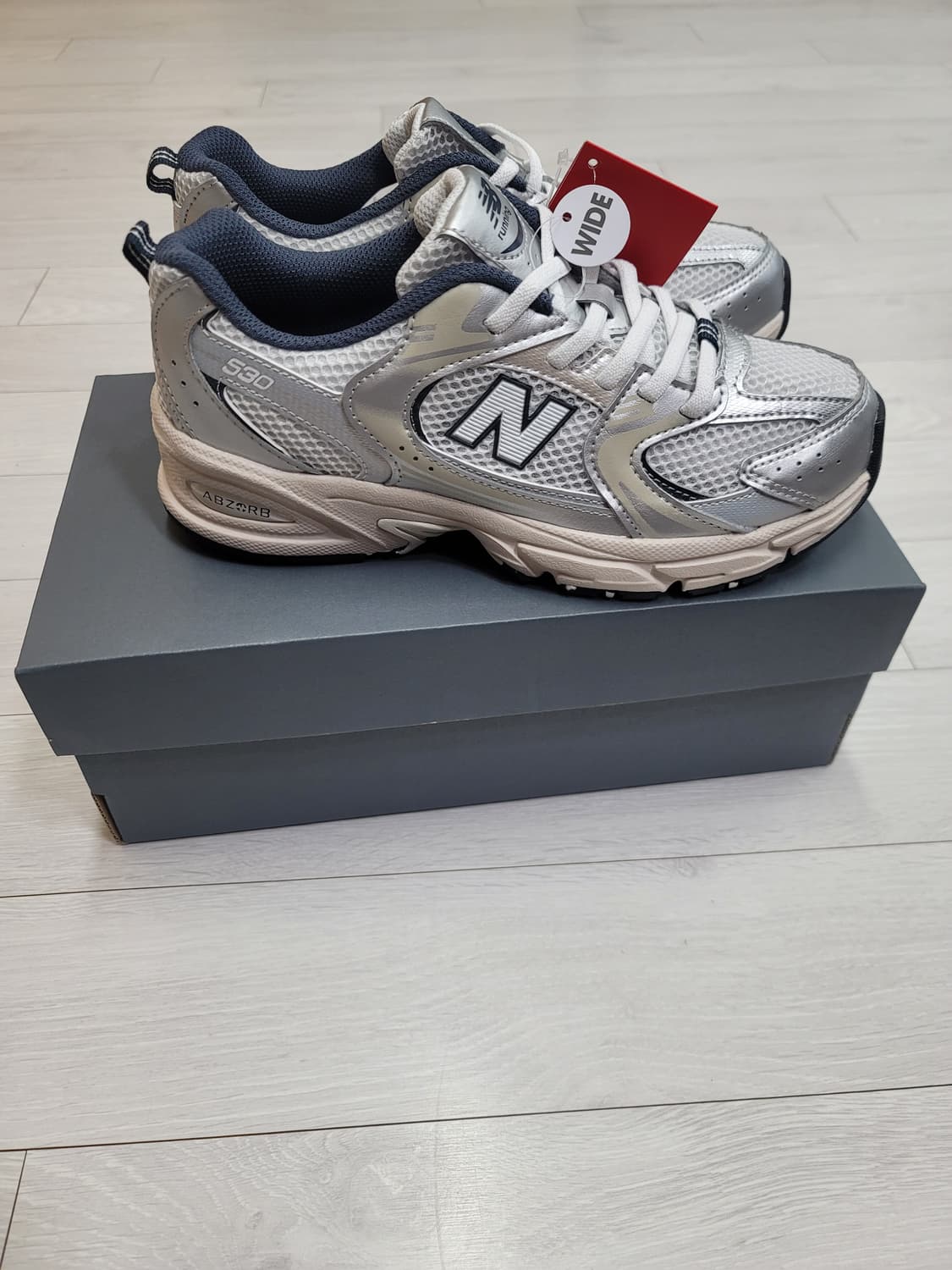 (235)뉴발란스 주니어  530 스틸 그레이[대전 직거래도 가능] 상품이미지6