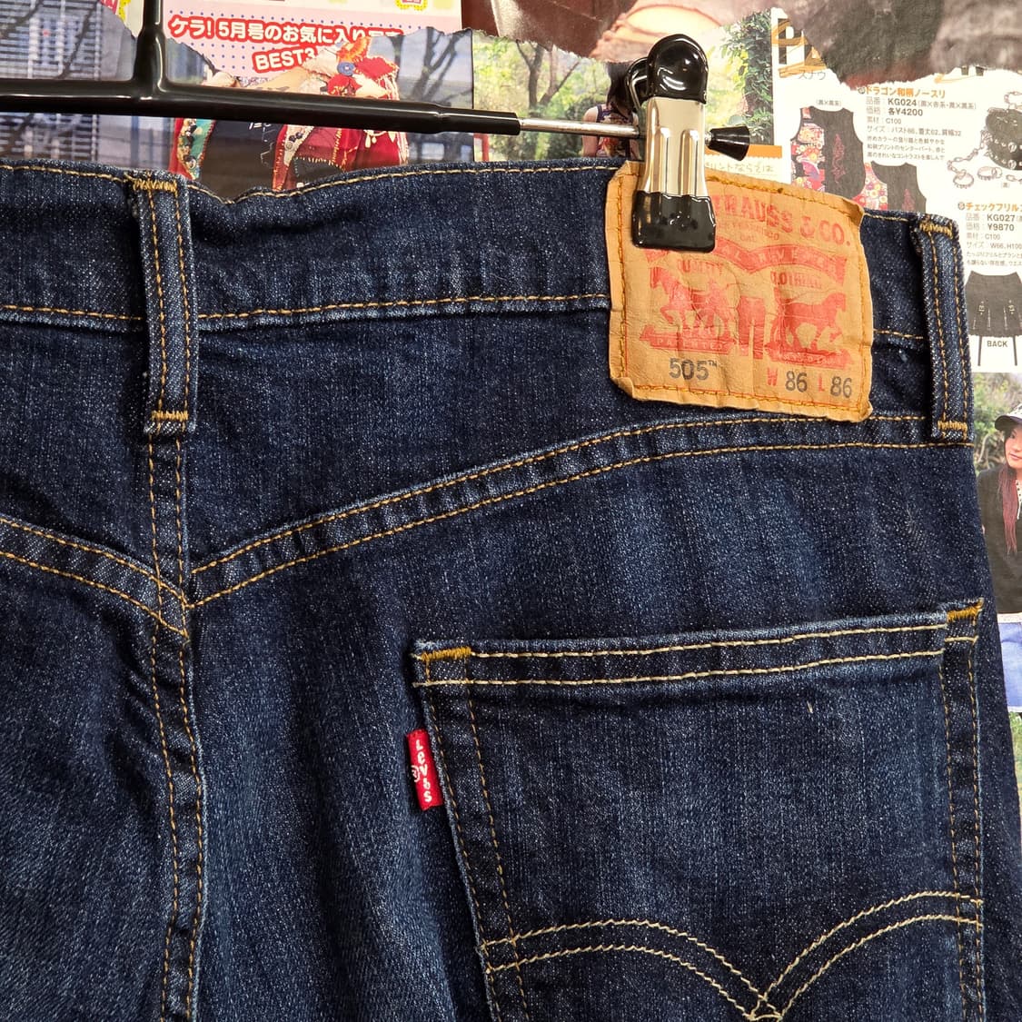 리바이스 505 진청 데님 팬츠 상품이미지3