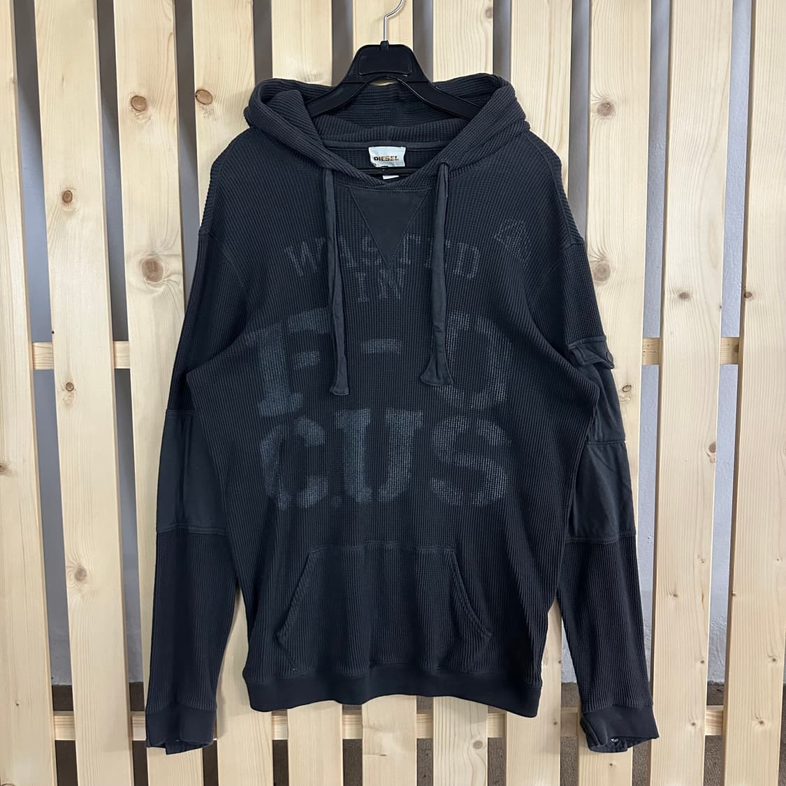 (M) 디젤 차콜 후드티 상품이미지1