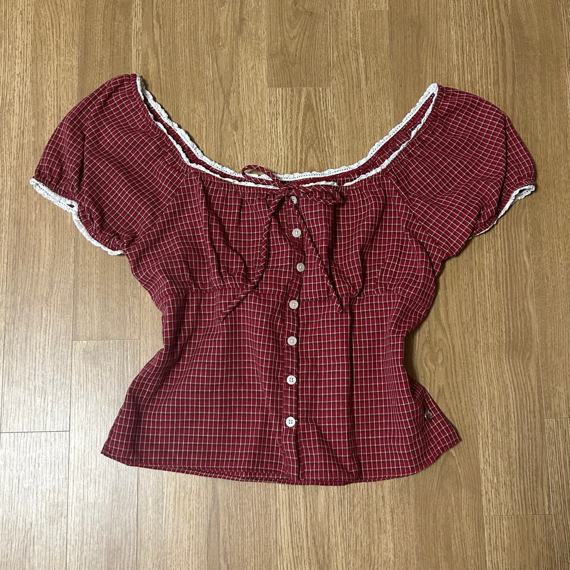 후아유 체크패턴 블라우스 상품이미지4