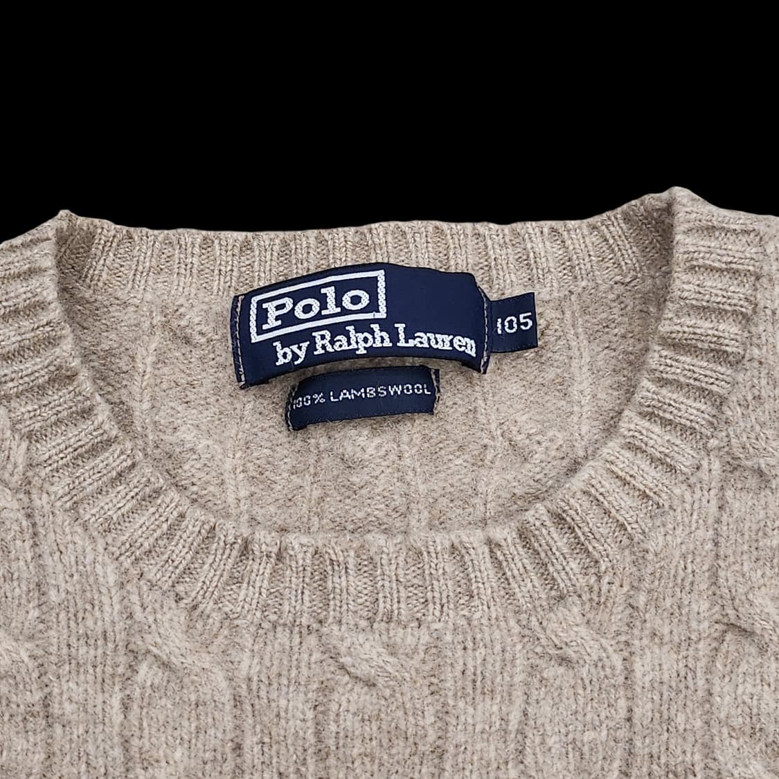 폴로랄프로렌 빈티지 램스울 베이지 니트 상품이미지5