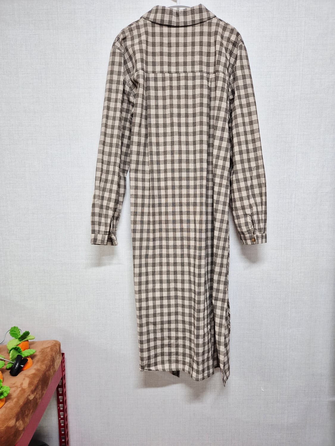 체크 롱 원피스 상품이미지2