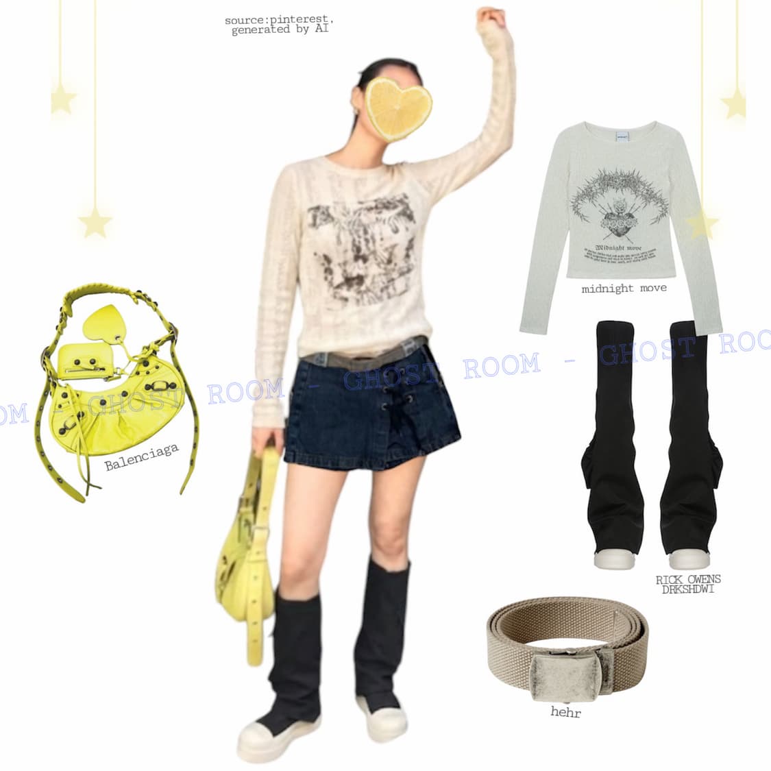 10s 락시크무드 레이스업 데님 스커트팬츠 상품이미지2