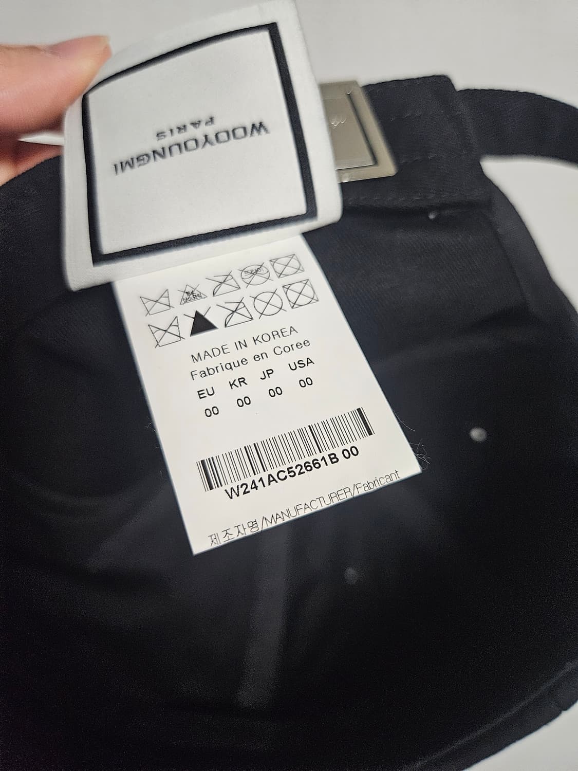 우영미 자수 볼캡 블랙  상품이미지7