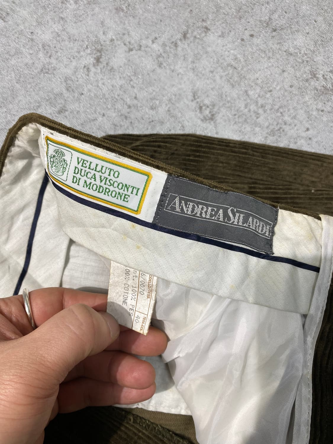 [31-32]90s Andrea Silardi 이태리메이드 코듀로이팬츠 상품이미지8