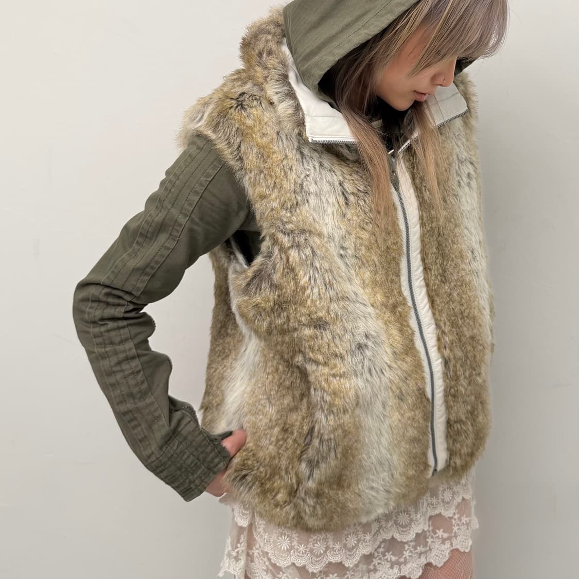 리버시블 퍼 베스트 상품이미지1