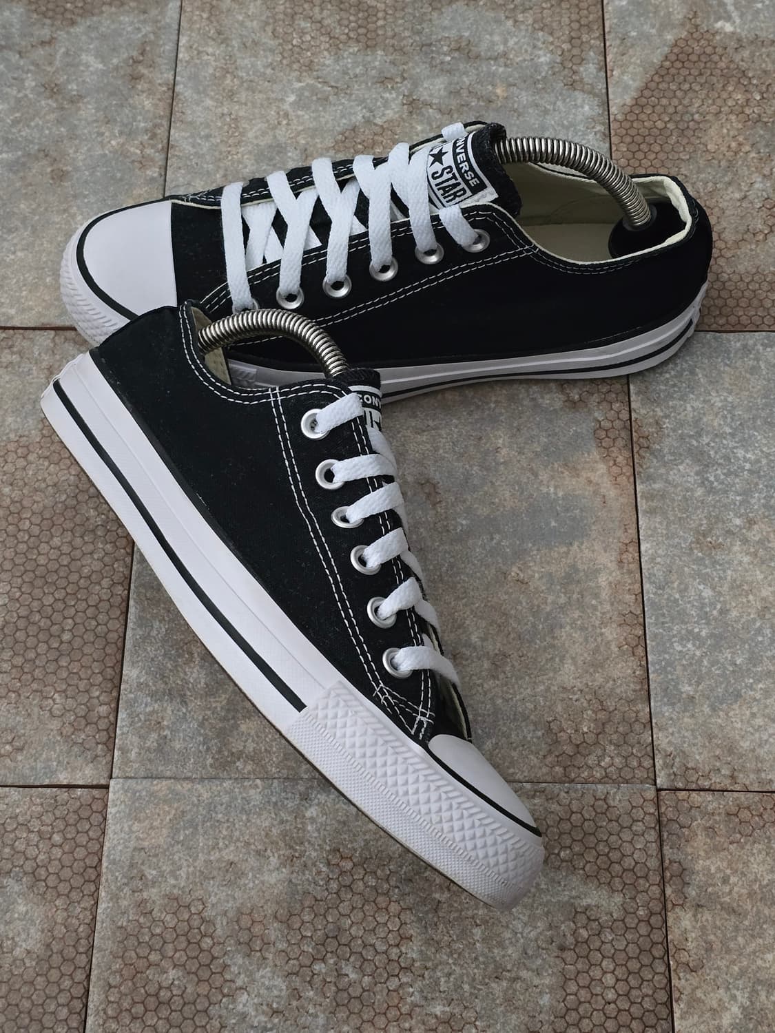 (245)컨버스 척테일러 올스타 로우 검흰  상품이미지8