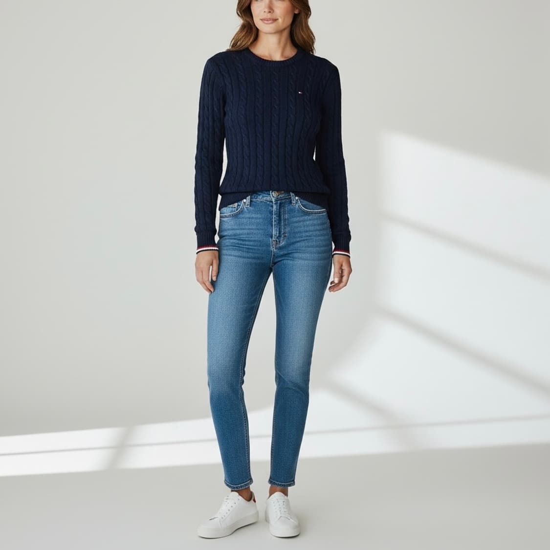 [S] Tommy 타미힐피거 우먼즈 케이블 라운드 니트 상품이미지3