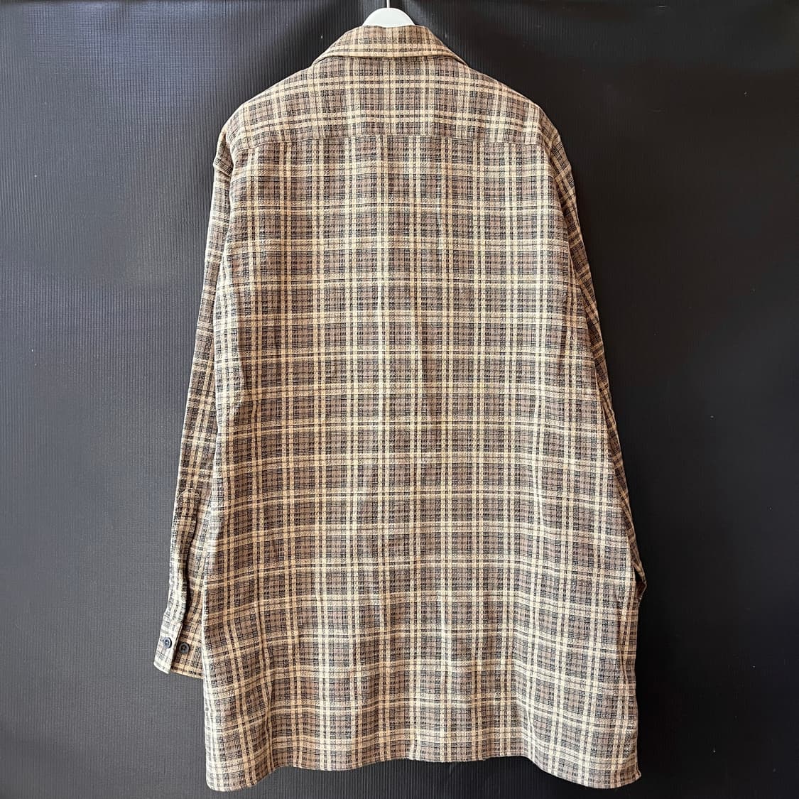 L) 90s BOSS Made in Italy 텍스처드 체크 셔츠 상품이미지6