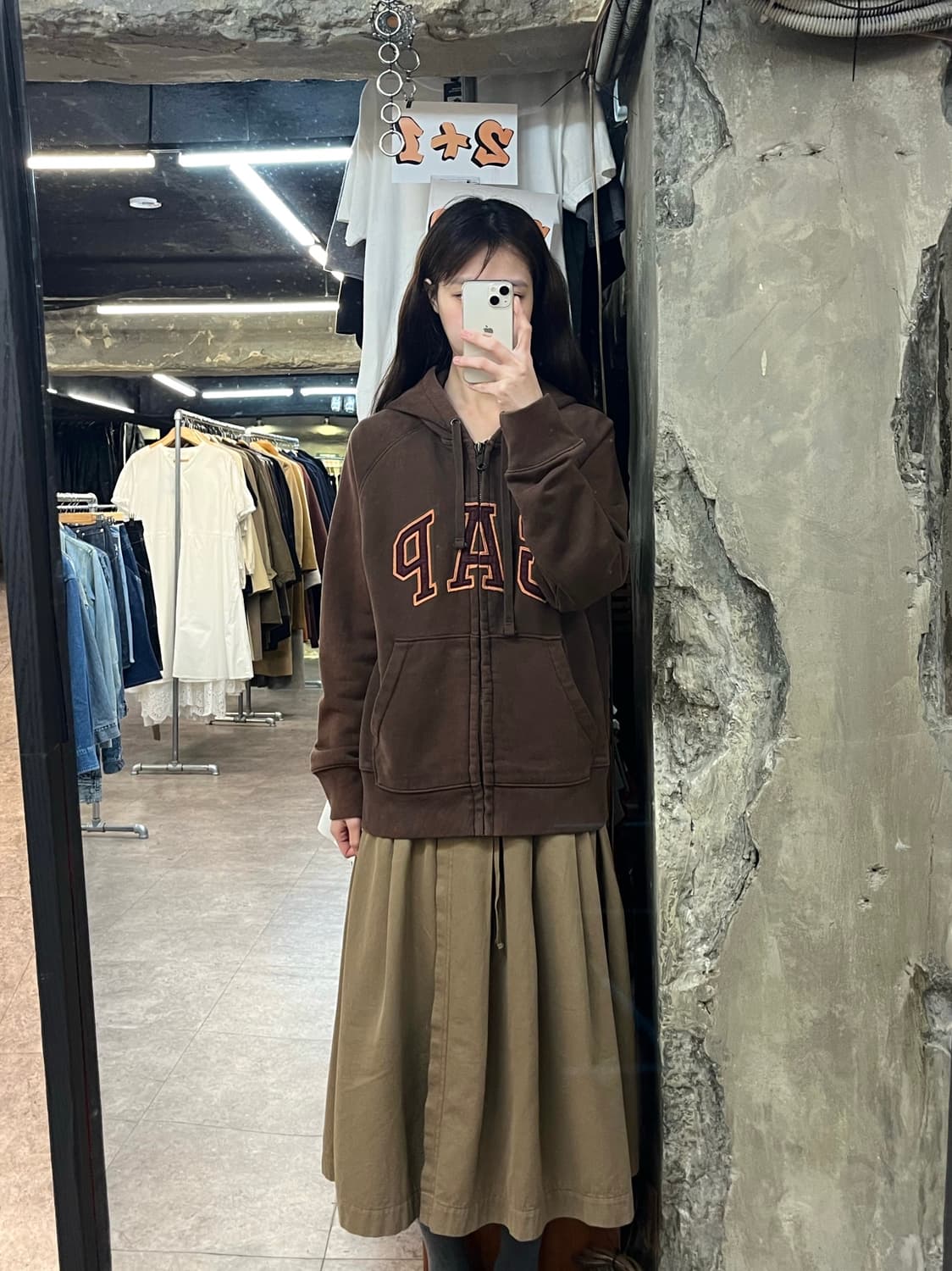 갭 후드집업 브라운 XS #csz3973 상품이미지2
