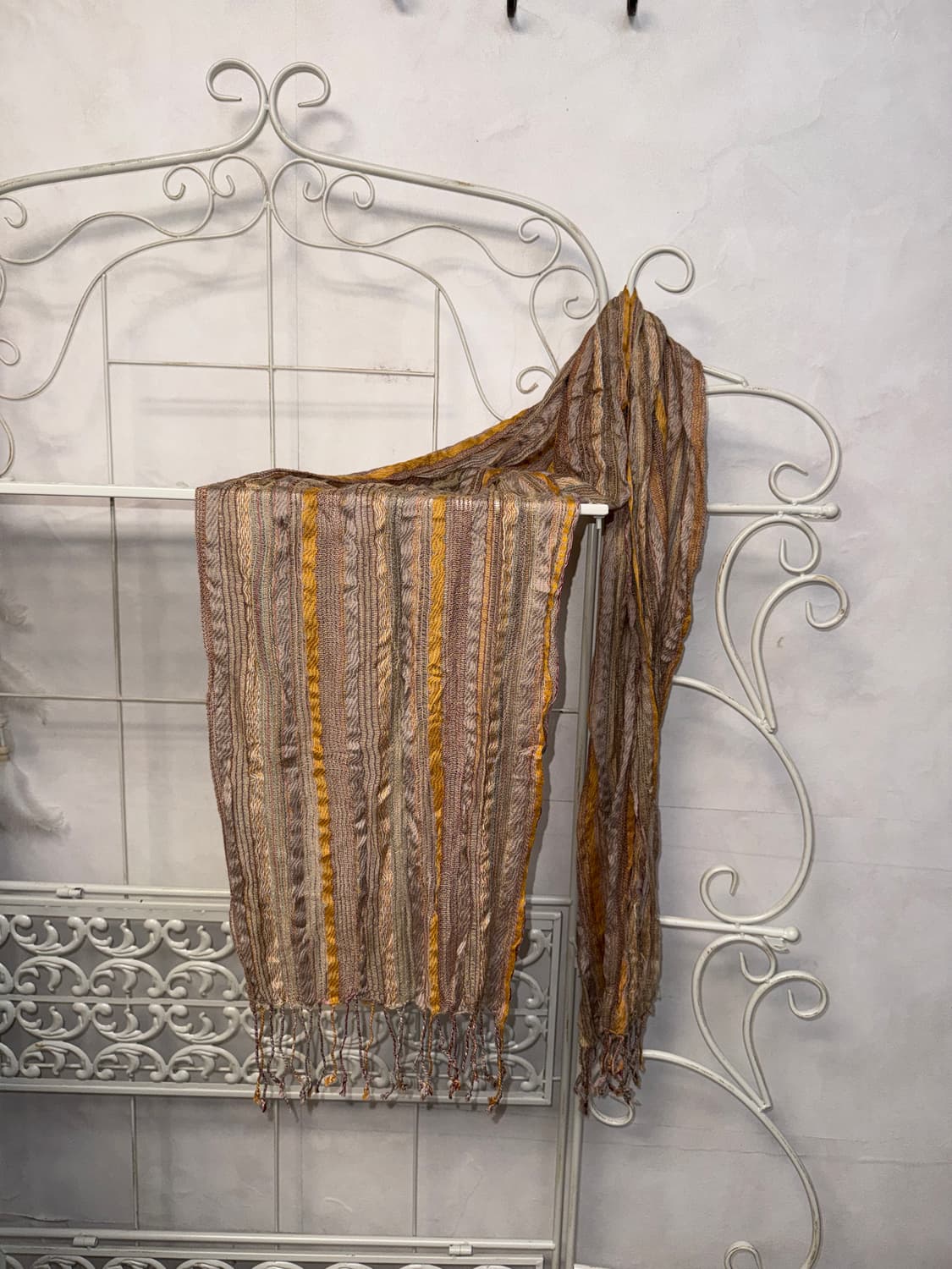 Mute pink brown silk scarf 상품이미지2