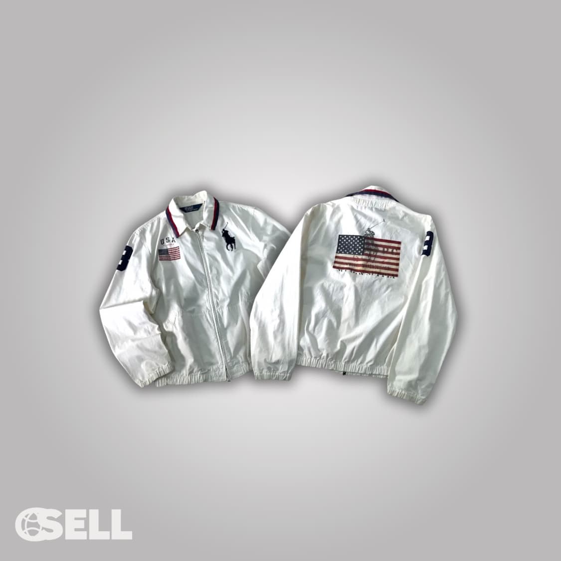 폴로 랄프로렌 빅포니 성조기 화이트 자켓 상품이미지2