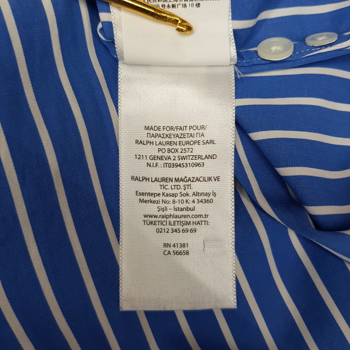 폴로 랄프 로렌 블루 스트라이프 셔츠 원피스 2사이즈 상품이미지9