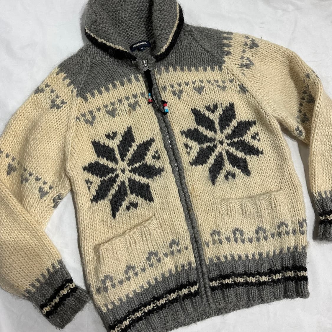 빈티지 코위찬 니트 집업M 상품이미지1