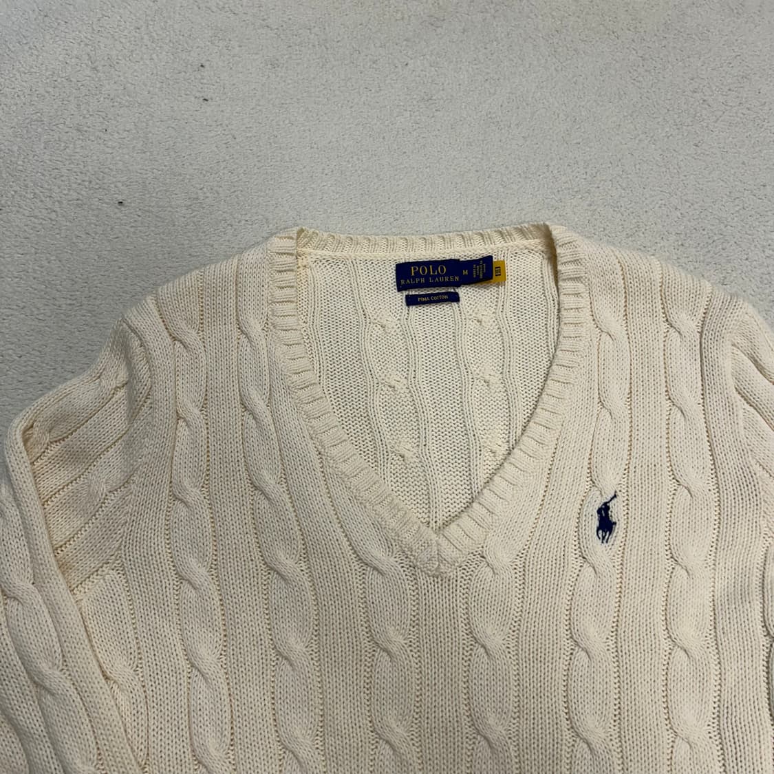 Polo Ivory Cable Knit 상품이미지5