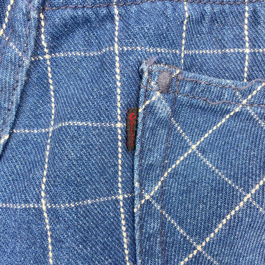 에비수 패턴 인디고워싱 데님팬츠 상품이미지8