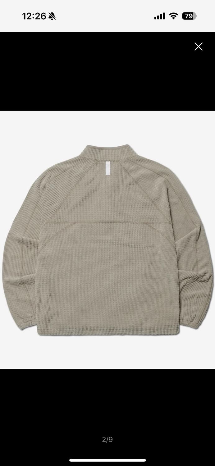 HEAVY WAFFLE HALF ZIP-UP - SAND GRAY 상품이미지2