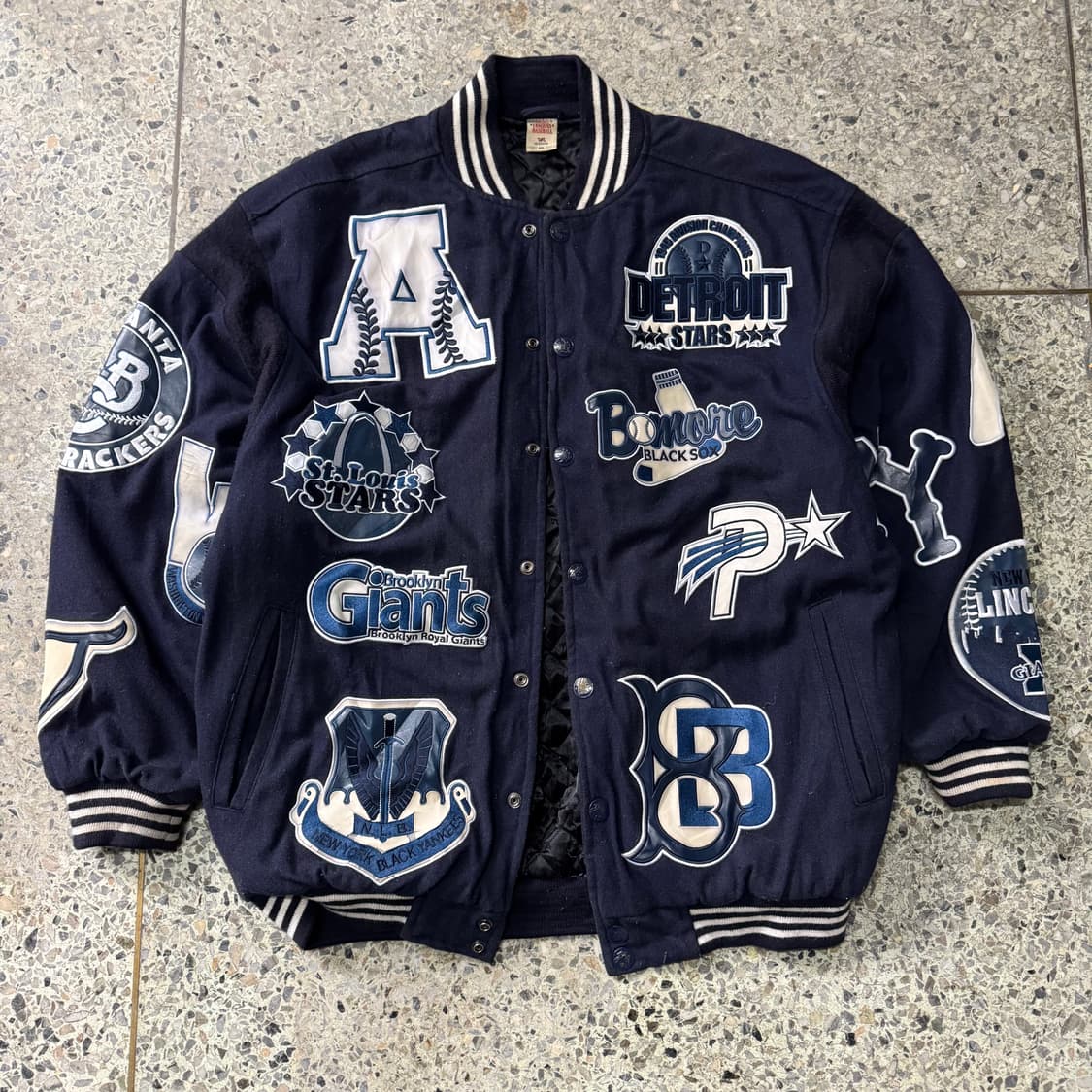 [XXL~XXXL] Negro Baseball 울 바시티 자켓 상품이미지1