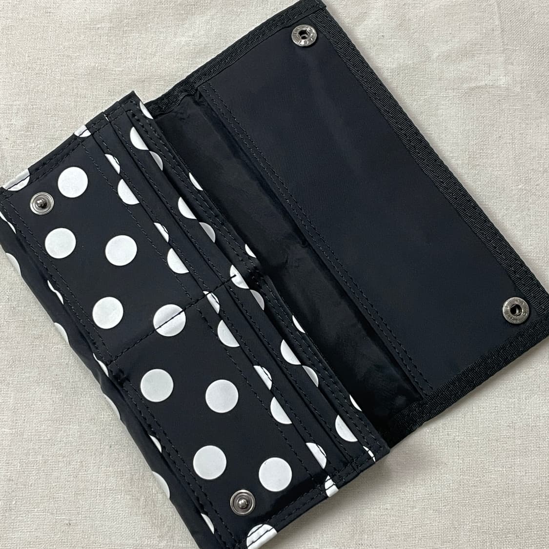 (희귀)요시다포터 폴카도트 지갑 블랙앤화이트/헤드포터 폴카도트 지갑 상품이미지5