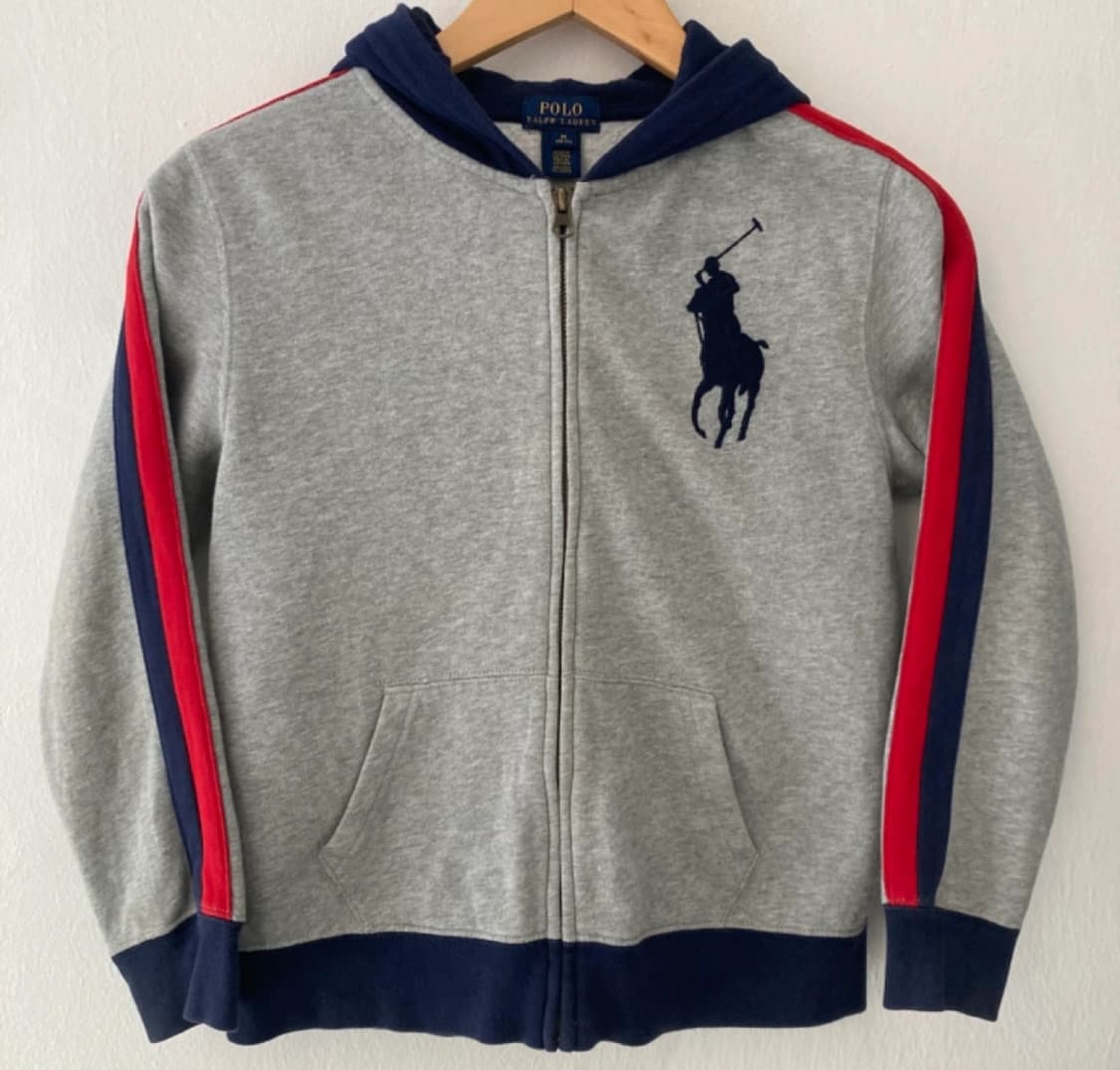 정품 폴로랄프로렌 빅포니 그레이 후드집업 상품이미지1