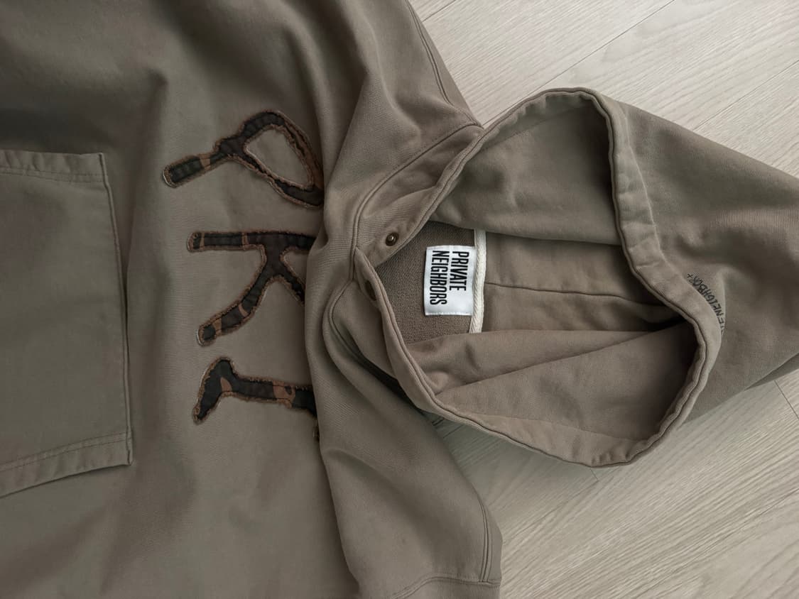 프라이빗 네이버스 후디 올리브 상품이미지4