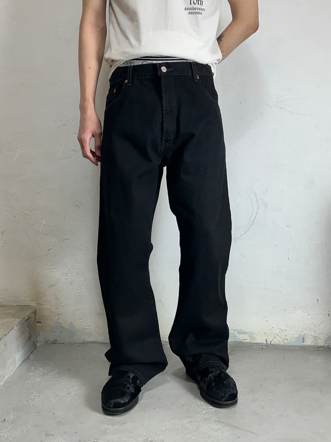 00's 빈티지 리바이스 517 블랙 부츠컷 리바이스 플레어진 상품이미지10