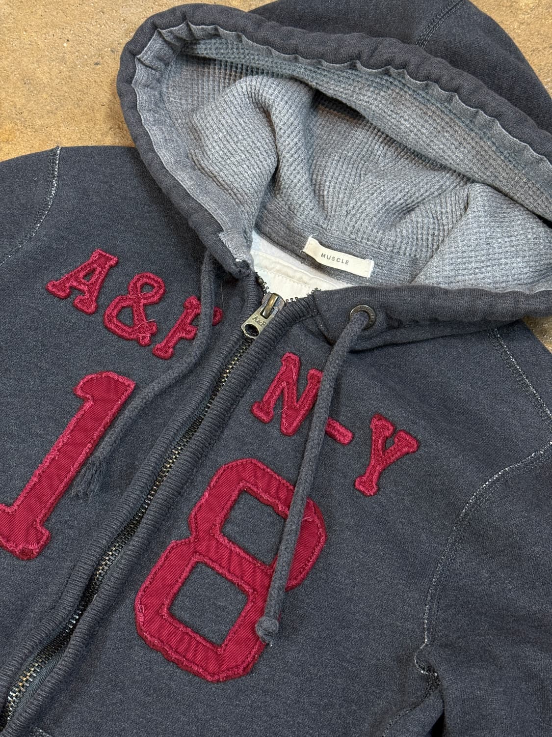 아베크롬비 기모 후드집업 차콜 상품이미지9