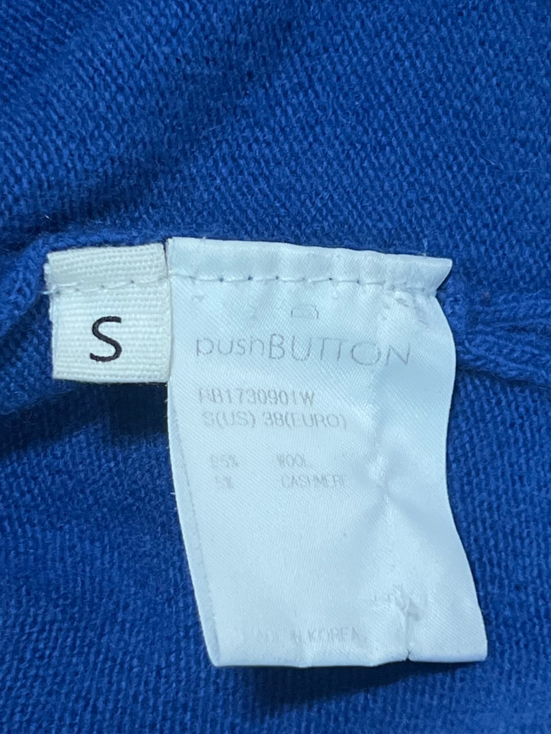 푸시버튼 울캐시 니트 블루 상품이미지4