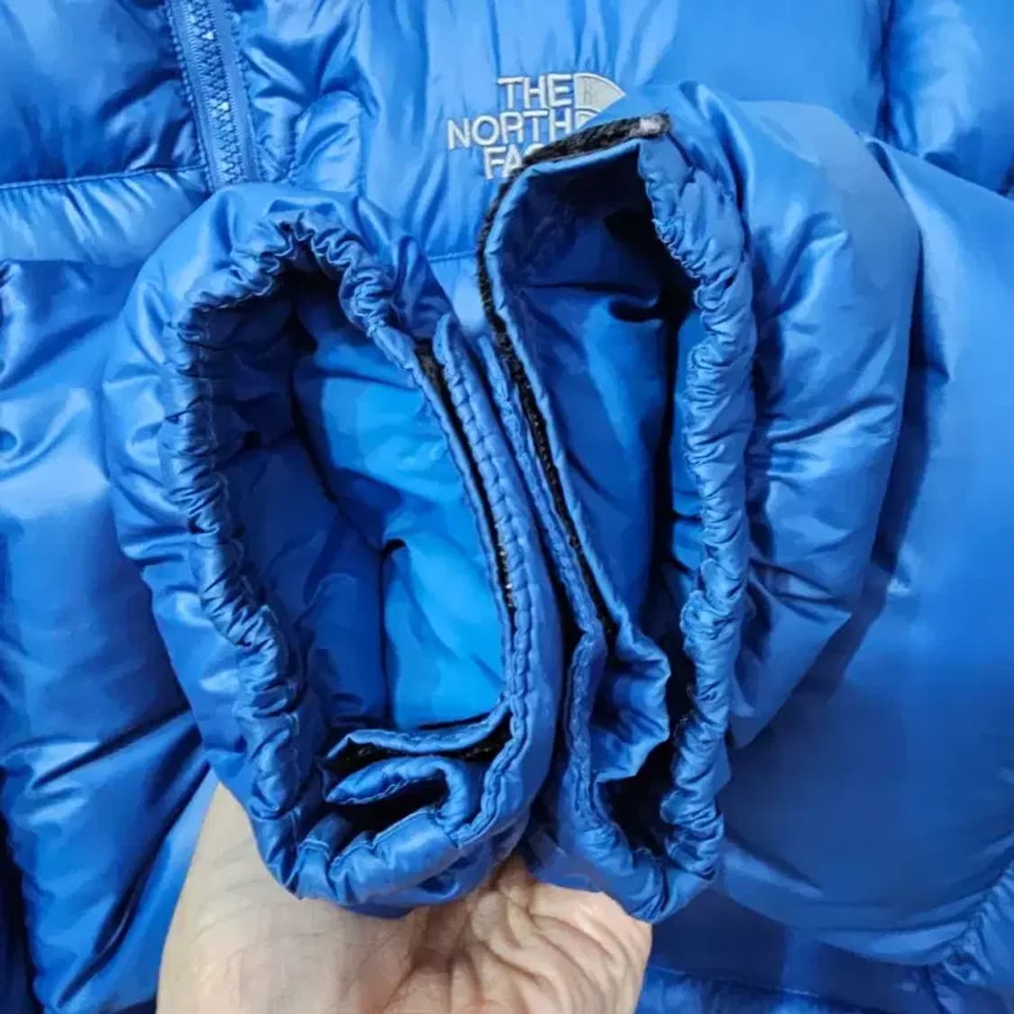 노스페이스 900필 구스다운 패딩 블루 110 상품이미지6