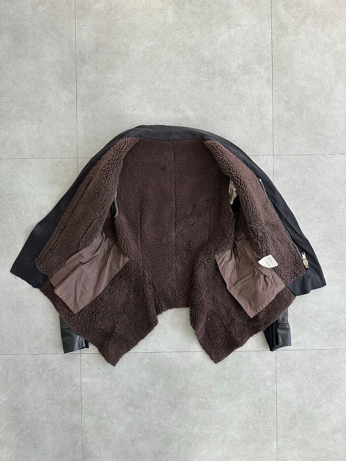 릭오웬스 09fw 램스킨 하이넥 시어링 무스탕 상품이미지3