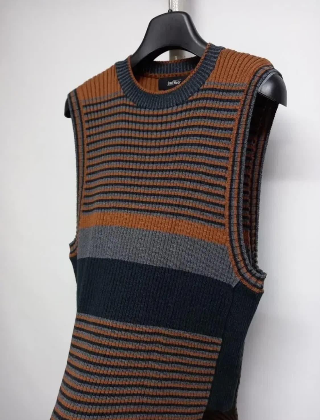 세컨플로어 춘추 니트 롱 베스트 44.55 상품이미지5