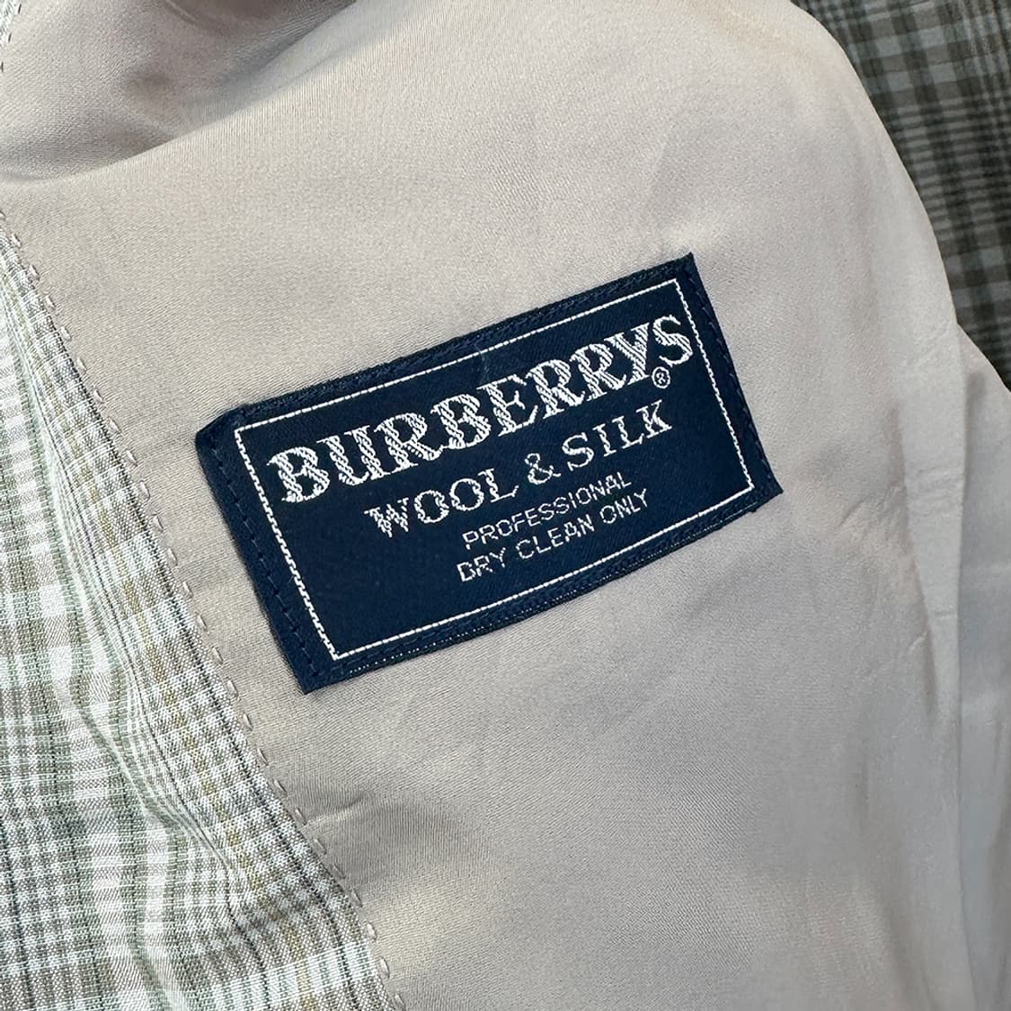 버버리 울 실크 체크 블레이저 블레이져 자켓 남성 상품이미지6