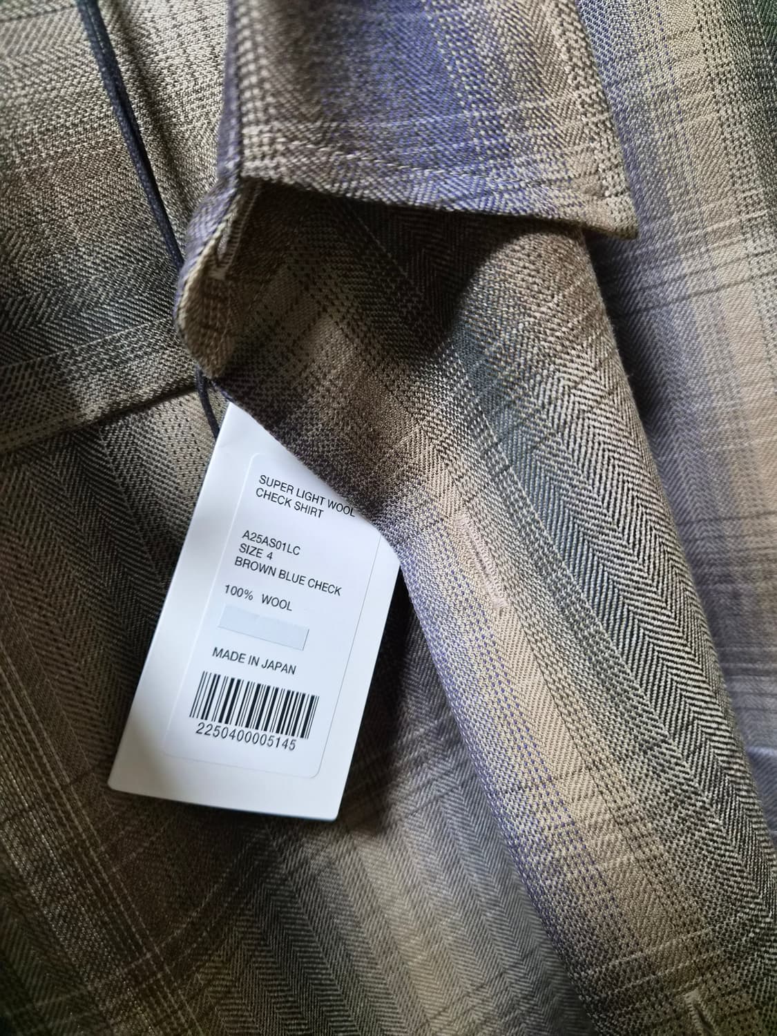 오라리 슈퍼 라이트 울 셔츠 브라운 4 사이즈 상품이미지4