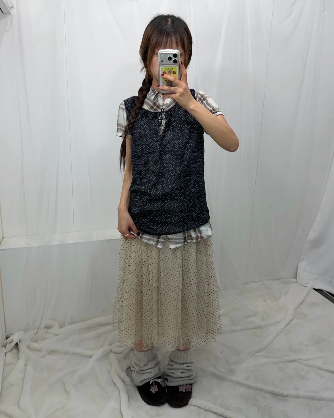 ˚꩜｡데일리 도트 모리걸  set˚꩜｡ 상품이미지1