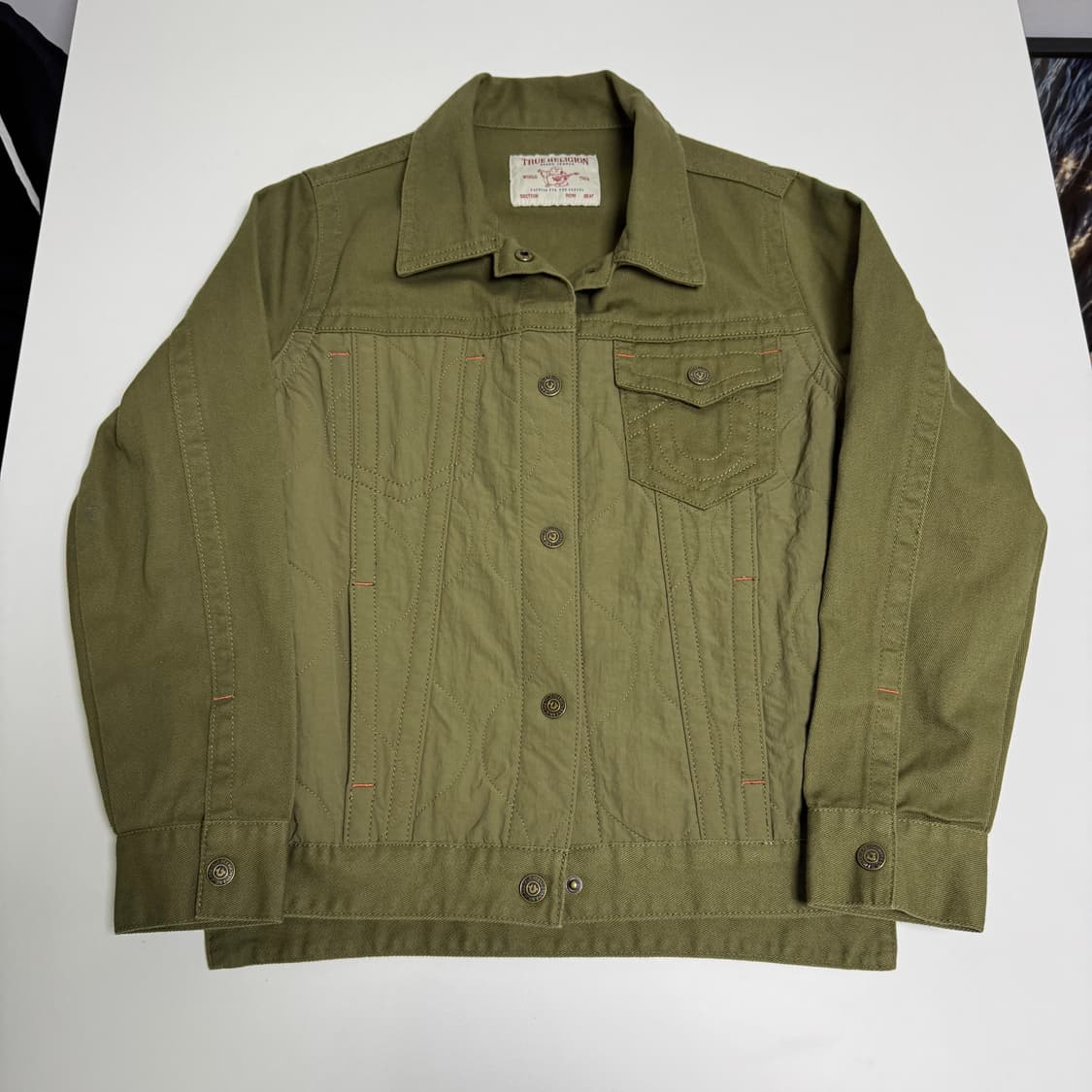 (W)TRUE RELIGION 트루릴리젼 카키색 퀼팅 자켓 상품이미지1