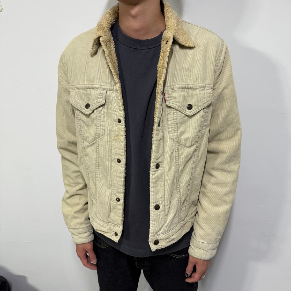 리바이스 코듀로이 쉐르파 자켓 크림  상품이미지3