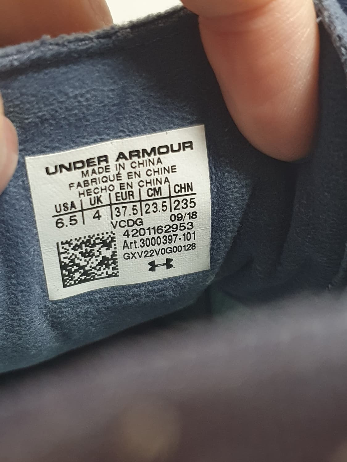 택포 235mm 언더아머 러닝화 UA 차지드 인디고 펄 운동화 상품이미지8