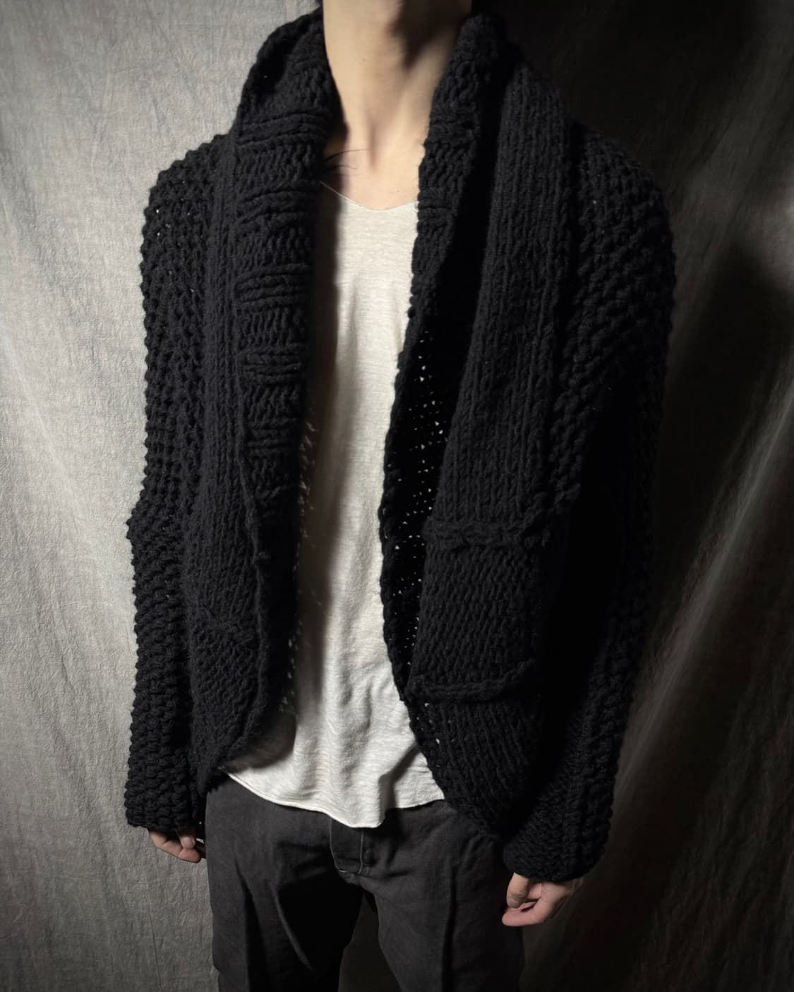 Masnada Hand Knitted Open Cardigan  상품이미지2