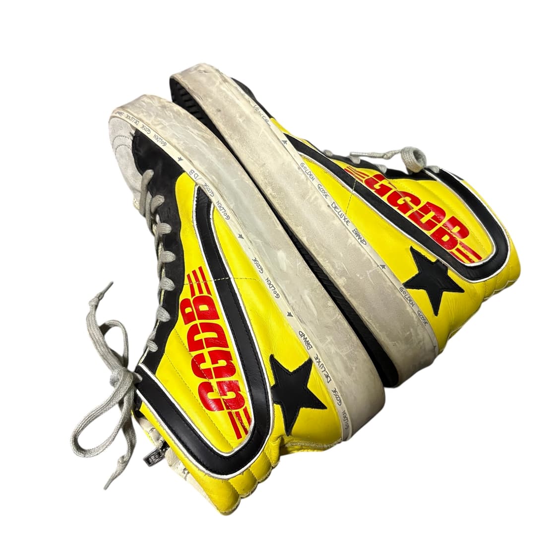 골든구스 슬라이드 하이탑 옐로우 레더 스니커즈 43 270-280 상품이미지7