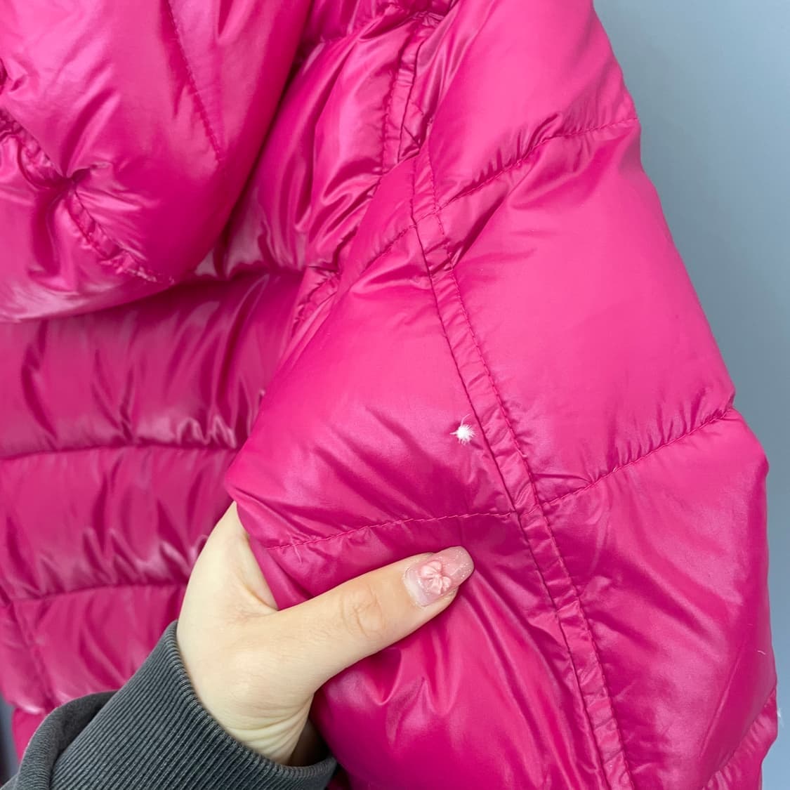 타미힐피거 마젠타핑크 후드 구스다운 패딩 점퍼 S 상품이미지7