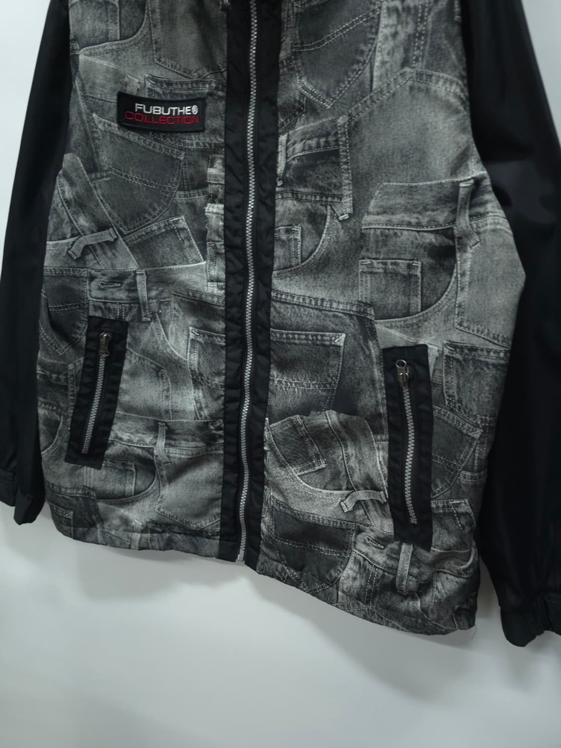 [FUBU] 푸부 데님 프린팅 믹스 후드 바람막이 자켓 (95~100) 상품이미지3