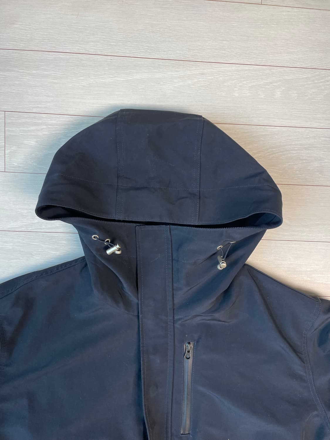 Siiido 디자인 라인 후드 점퍼 (네이비) 상품이미지5