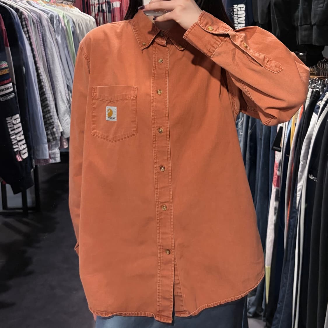 [IM] Carhartt 칼하트 긴팔 셔츠 오렌지 상품이미지2