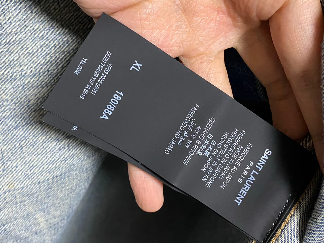 생로랑 TROUVILLE 블루 데님 CASSANDRE 셔츠 상품이미지7