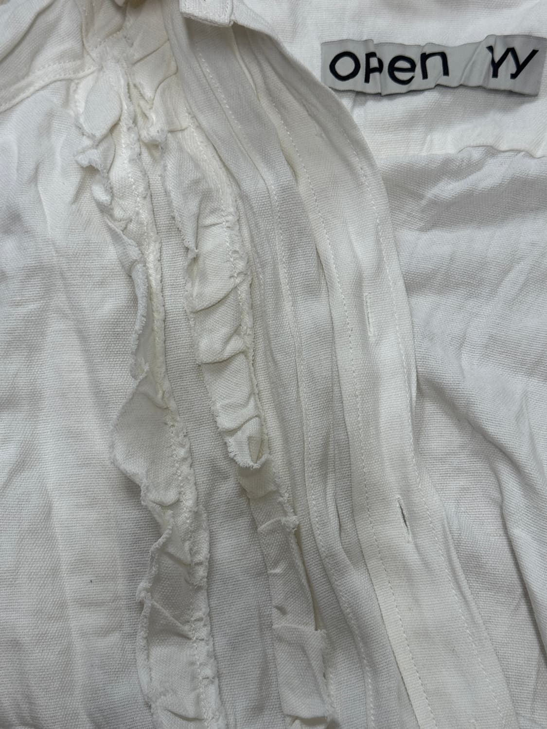 오픈와이와이 openyy 크링클러플셔츠 화이트 상품이미지10