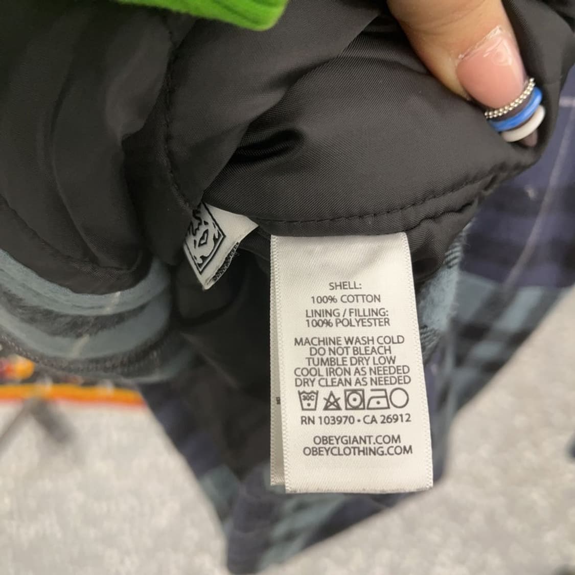 오베이 올드스쿨 스트릿 유니크 격자 체크 자켓 M C07903 상품이미지6