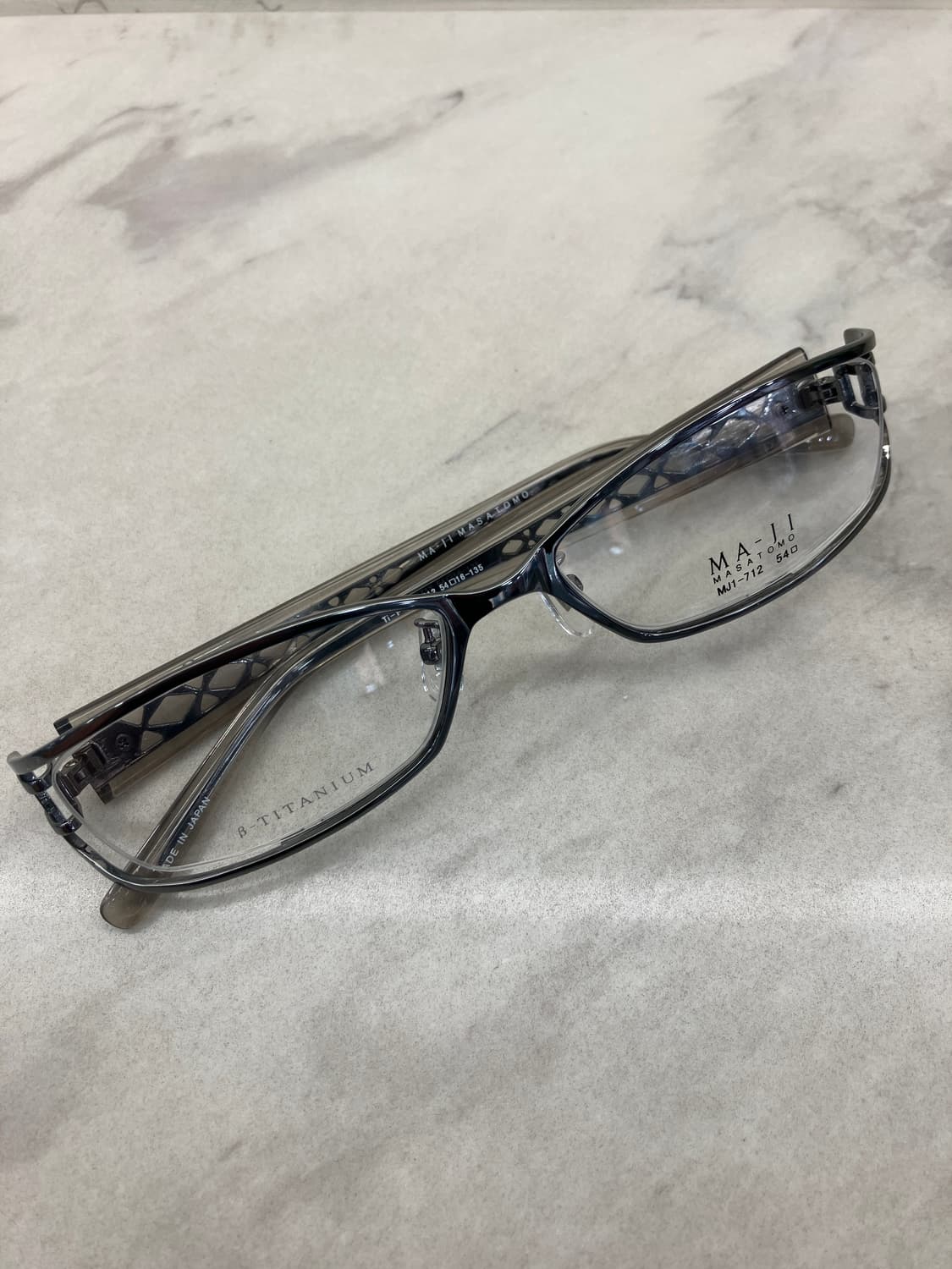 마지 마사토모 MAJI Masatomo 딥실버 스퀘어 와이어 메탈테 안경 상품이미지1