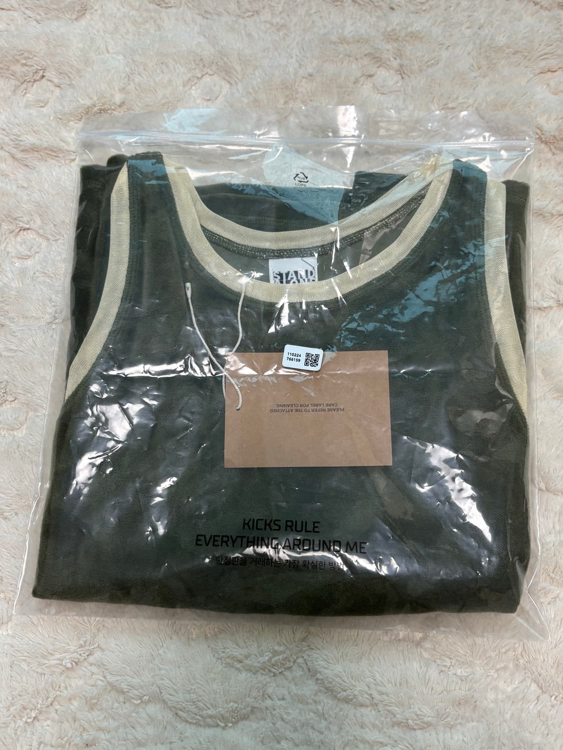 스탠드얼론 카모 벨벳 나시 탑 상품이미지5