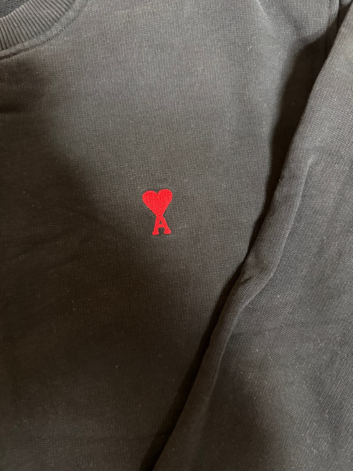 아미 스몰 하트 로고 스웨트셔츠 블랙 XL 상품이미지4