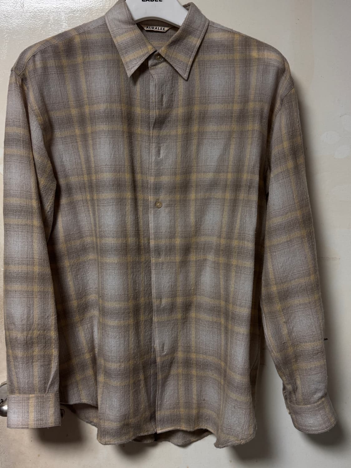 (4사이즈) 오라리 에어리 울 체크 셔츠 24AW AURALEE 상품이미지2
